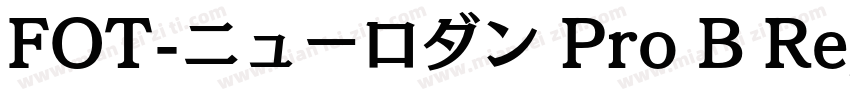 FOT-ニューロダン Pro B Reg字体转换